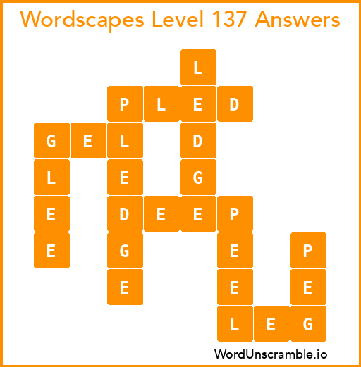 Wordscapes Level 137 Answers