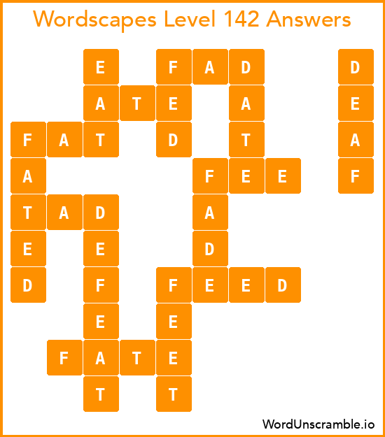 Wordscapes Level 142 Answers