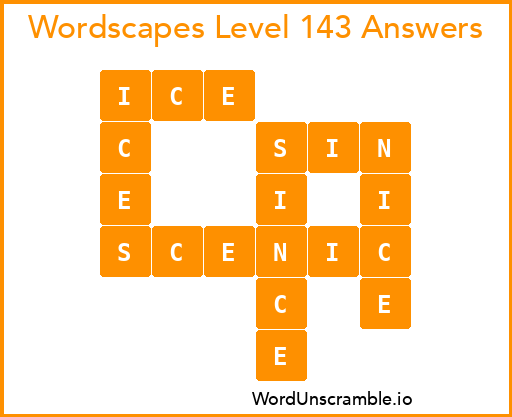 Wordscapes Level 143 Answers