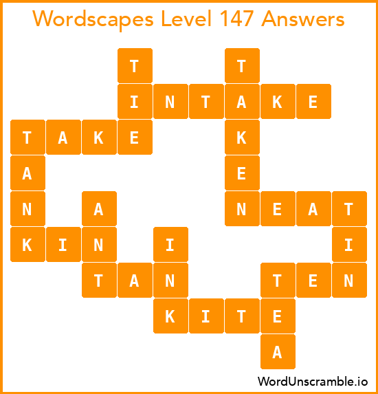 Wordscapes Level 147 Answers