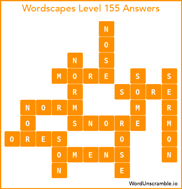 Wordscapes Level 155 Answers