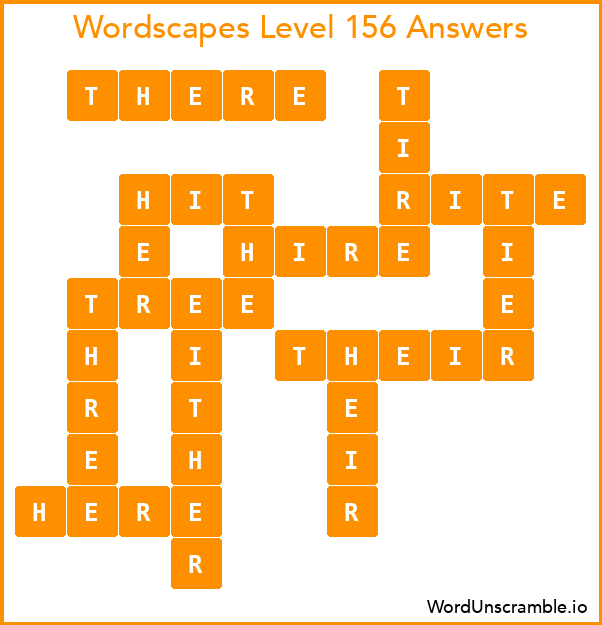Wordscapes Level 156 Answers