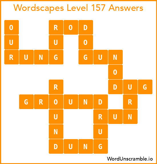 Wordscapes Level 157 Answers