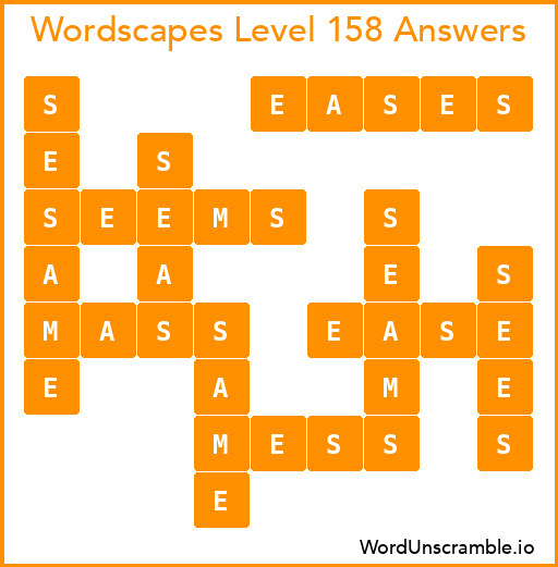 Wordscapes Level 158 Answers