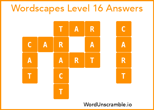 Wordscapes Level 16 Answers
