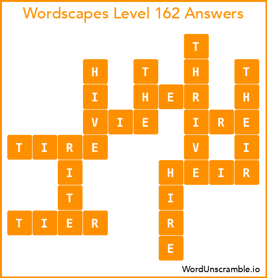 Wordscapes Level 162 Answers