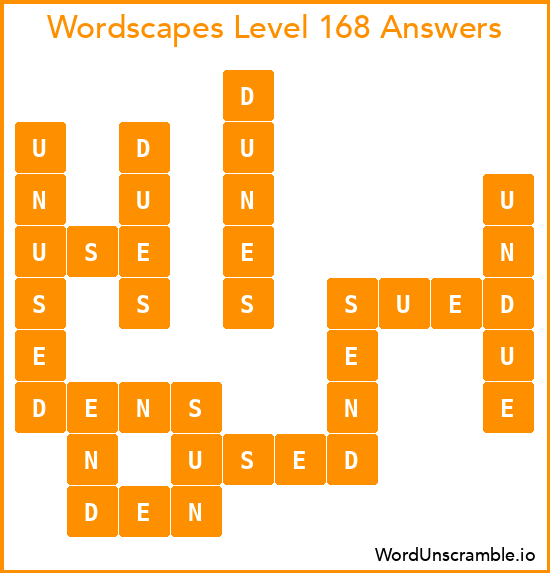 Wordscapes Level 168 Answers