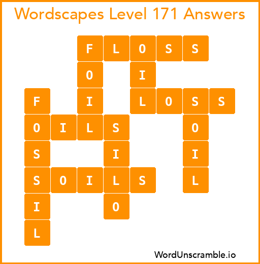 Wordscapes Level 171 Answers