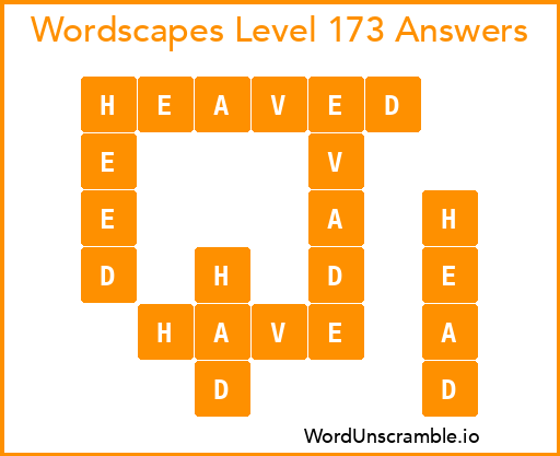 Wordscapes Level 173 Answers
