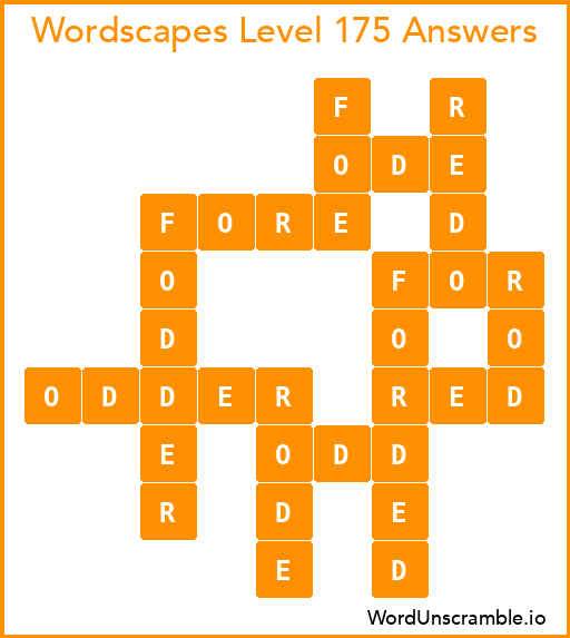 Wordscapes Level 175 Answers