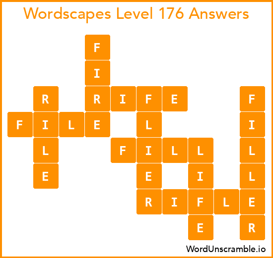 Wordscapes Level 176 Answers