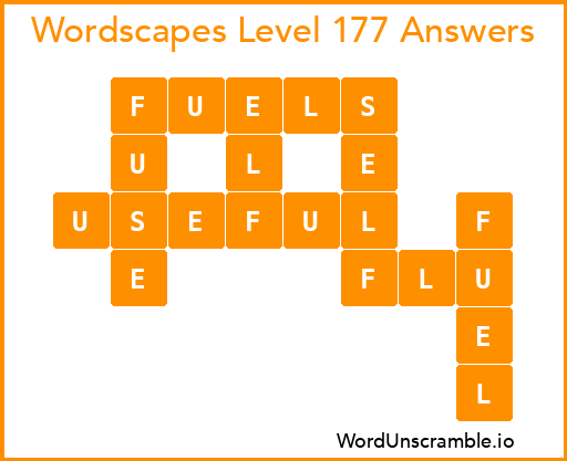 Wordscapes Level 177 Answers
