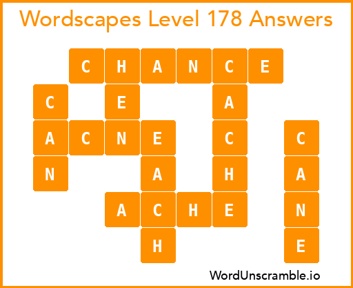 Wordscapes Level 178 Answers