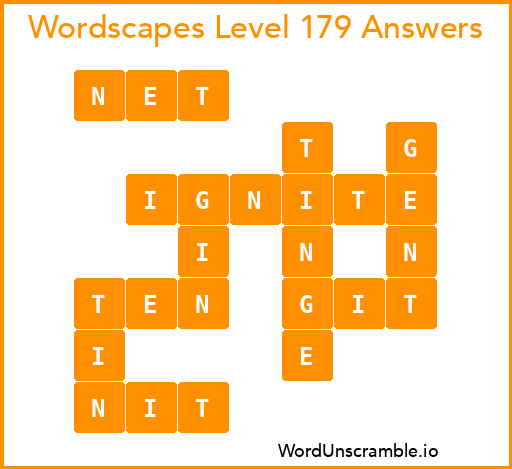Wordscapes Level 179 Answers