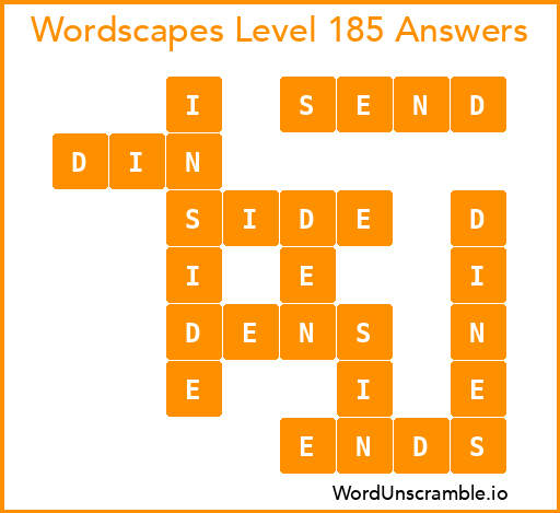 Wordscapes Level 185 Answers