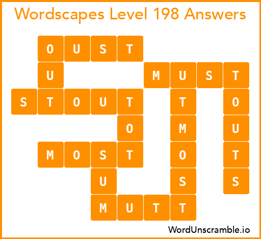 Wordscapes Level 198 Answers