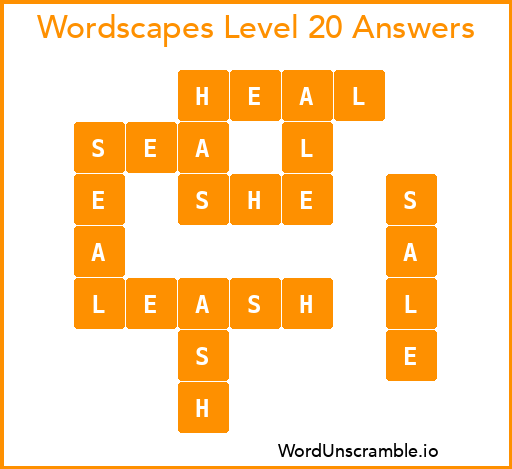 Wordscapes Level 20 Answers
