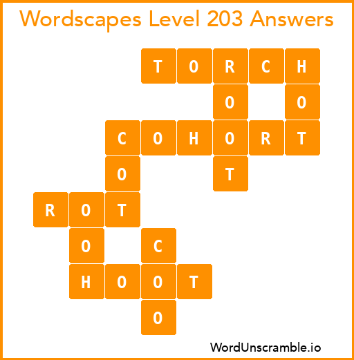 Wordscapes Level 203 Answers