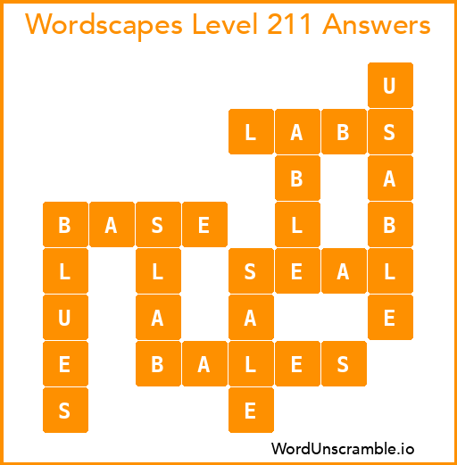 Wordscapes Level 211 Answers