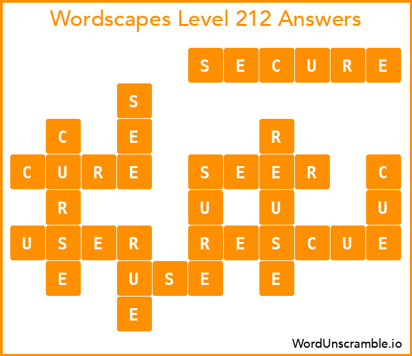 Wordscapes Level 212 Answers