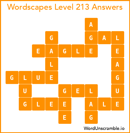 Wordscapes Level 213 Answers