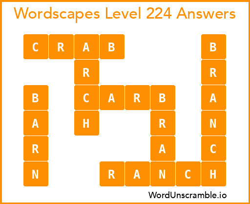 Wordscapes Level 224 Answers