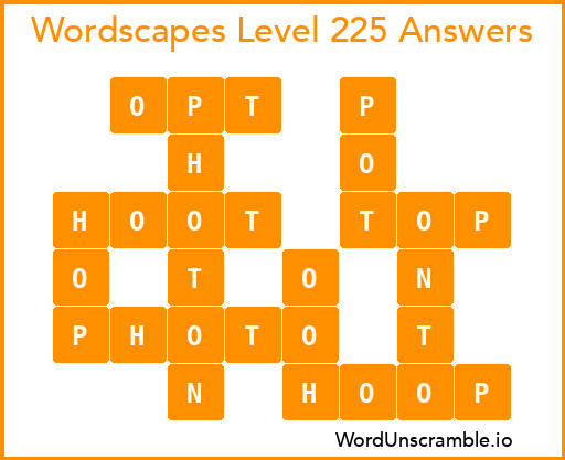 Wordscapes Level 225 Answers