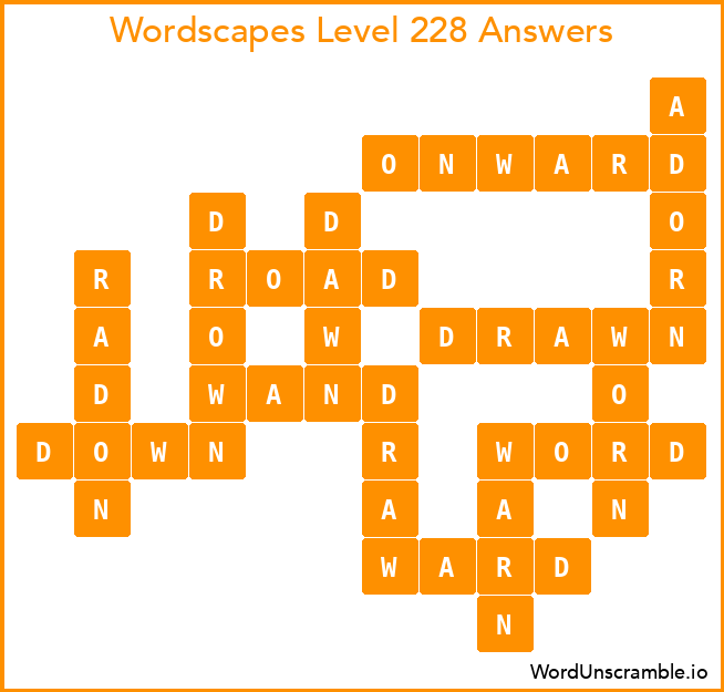 Wordscapes Level 228 Answers