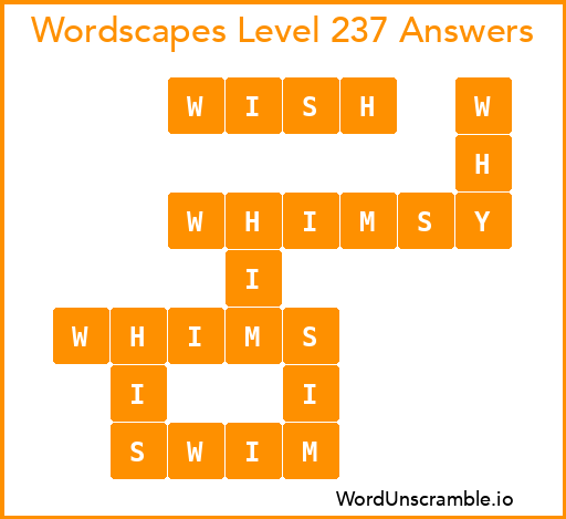 Wordscapes Level 237 Answers