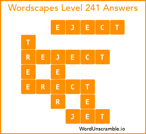 Wordscapes Level 241 Answers