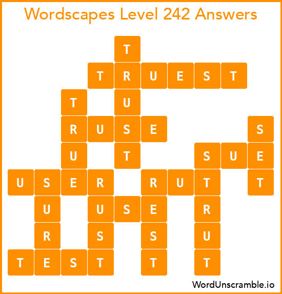 Wordscapes Level 242 Answers