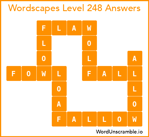 Wordscapes Level 248 Answers