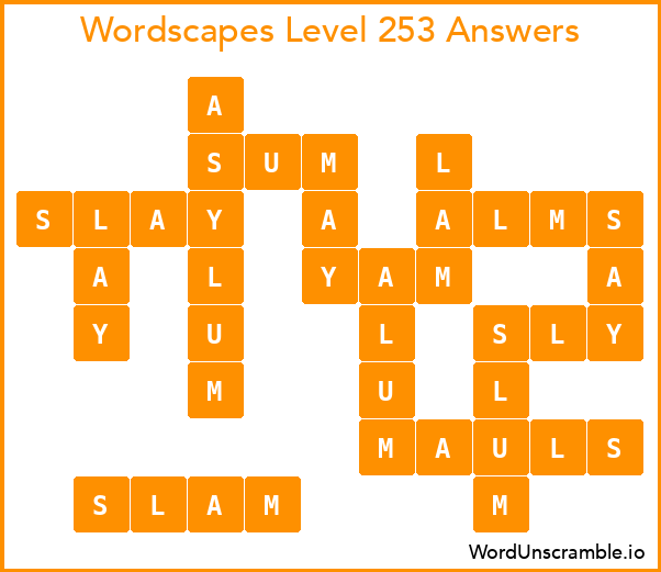 Wordscapes Level 253 Answers