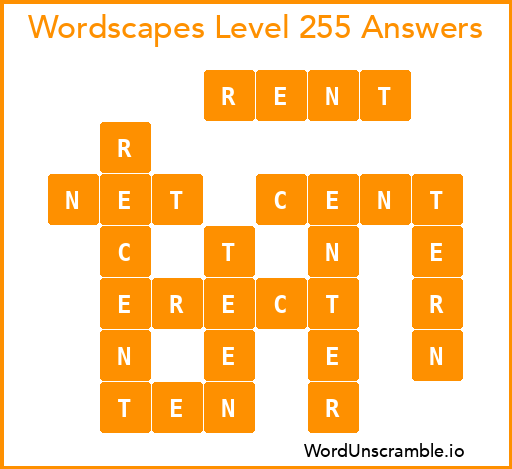 Wordscapes Level 255 Answers