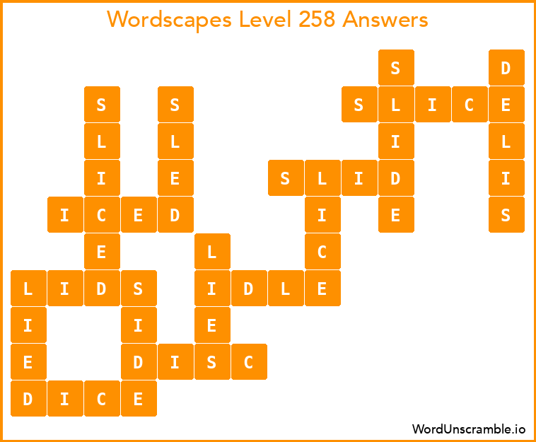 Wordscapes Level 258 Answers