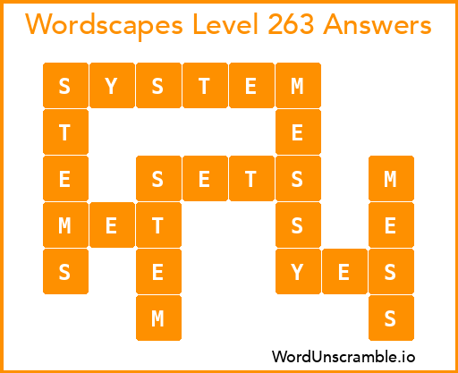 Wordscapes Level 263 Answers
