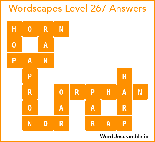 Wordscapes Level 267 Answers