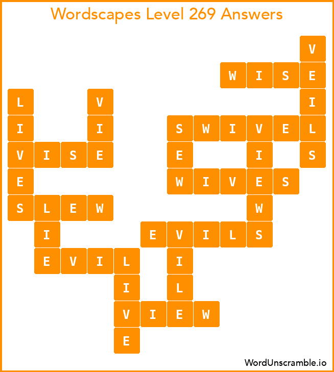 Wordscapes Level 269 Answers