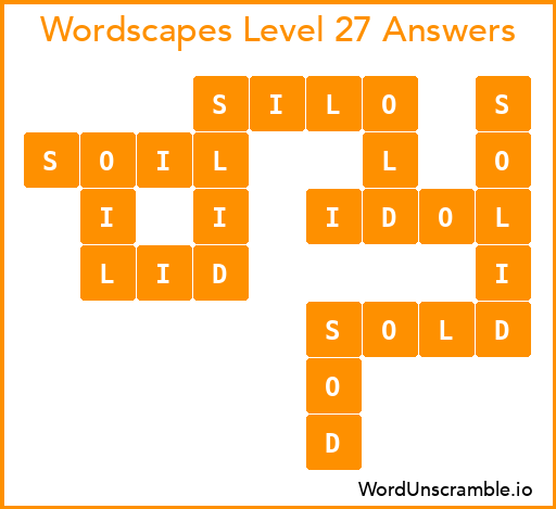 Wordscapes Level 27 Answers