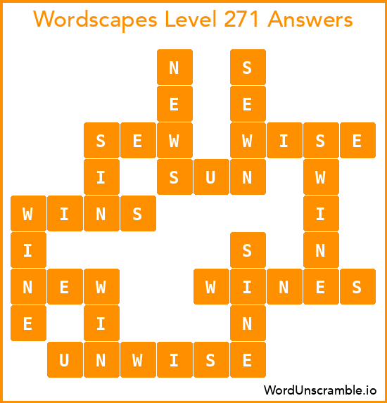 Wordscapes Level 271 Answers