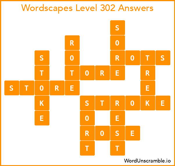 Wordscapes Level 302 Answers