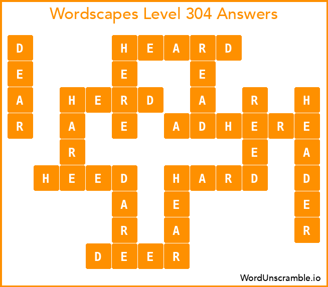Wordscapes Level 304 Answers