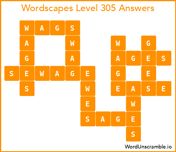 Wordscapes Level 305 Answers