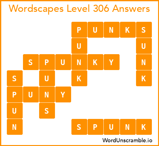 Wordscapes Level 306 Answers