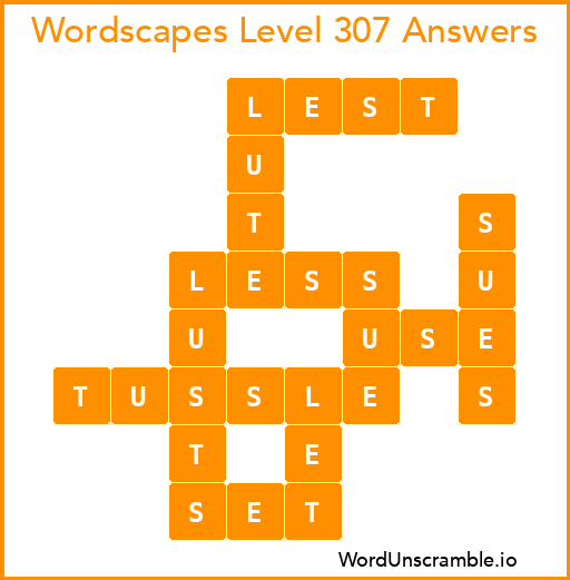 Wordscapes Level 307 Answers