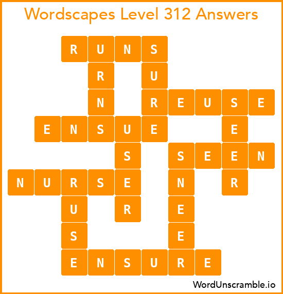 Wordscapes Level 312 Answers