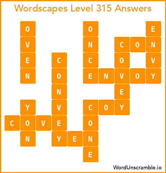 Wordscapes Level 315 Answers