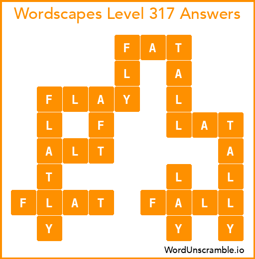Wordscapes Level 317 Answers