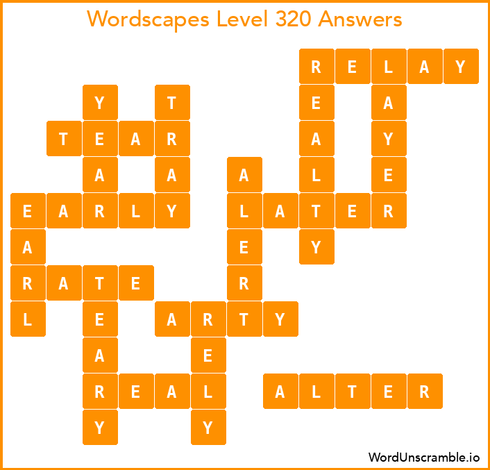 Wordscapes Level 320 Answers