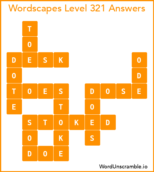 Wordscapes Level 321 Answers